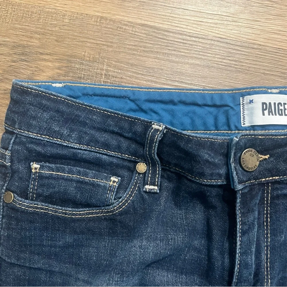 PAIGE Jimmy Jimmy Dark Wash Denim Jean Shorts Jorts Size 27 Casual Summer